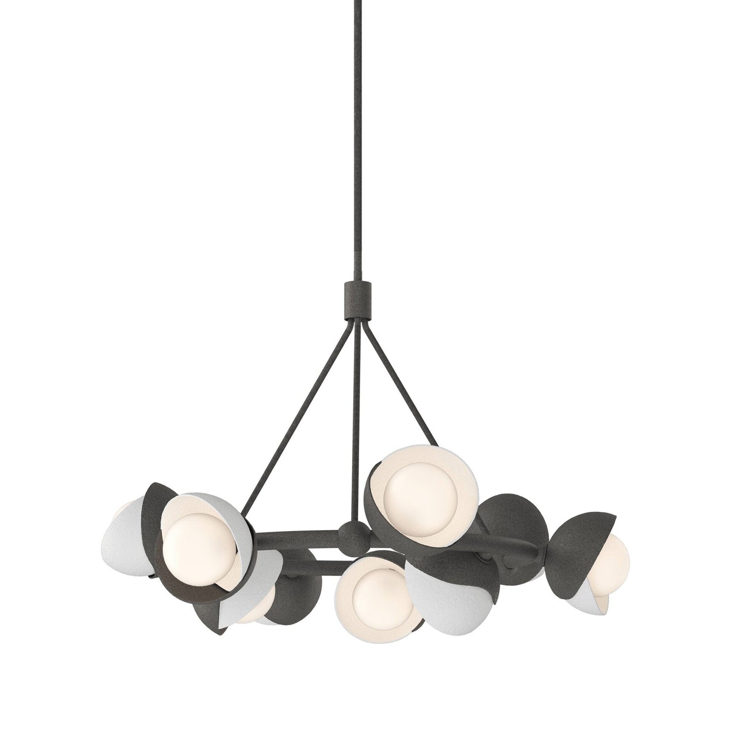 Brooklyn 20 Double Shade Ring Pendant Light in White.