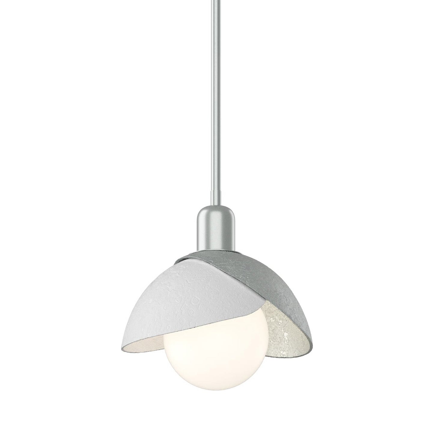 Brooklyn 82 Double Shade Mini Pendant Light in White.