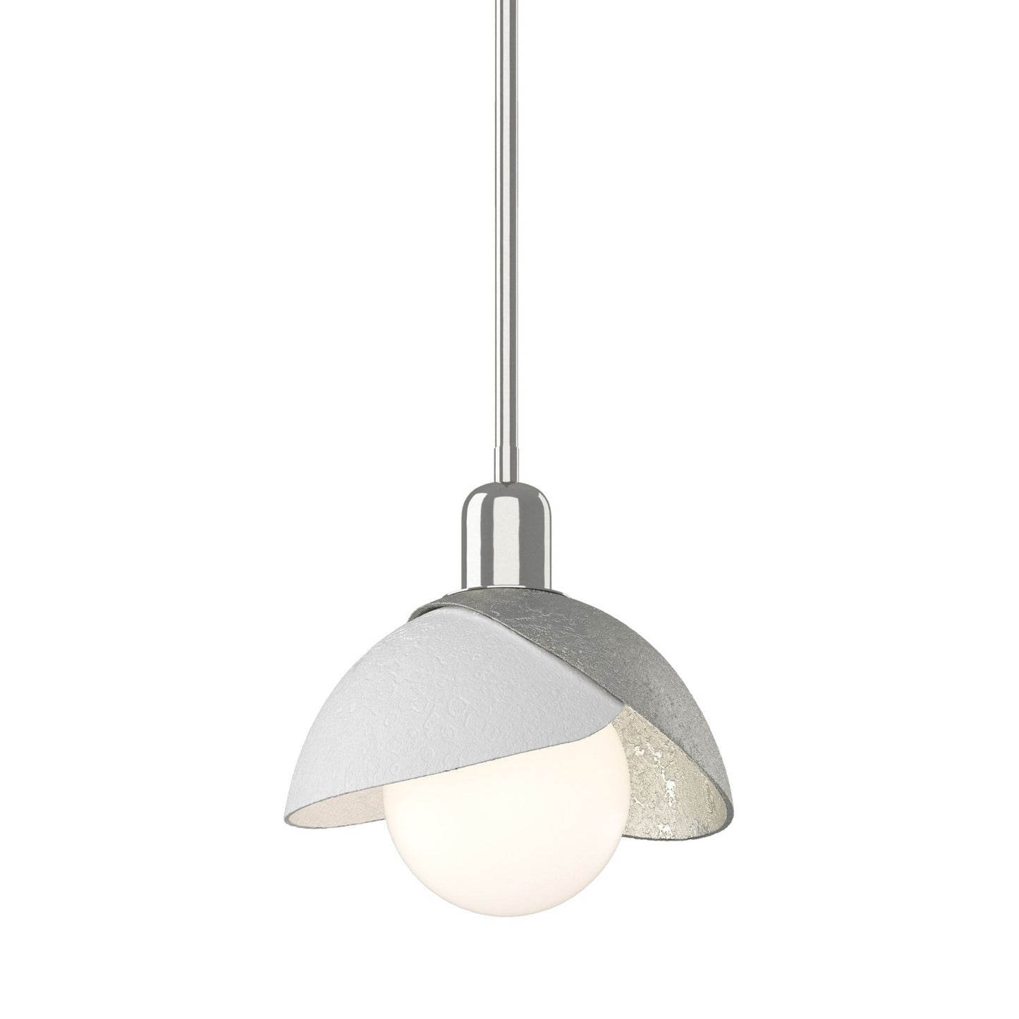 Brooklyn 85 Double Shade Mini Pendant Light in White.