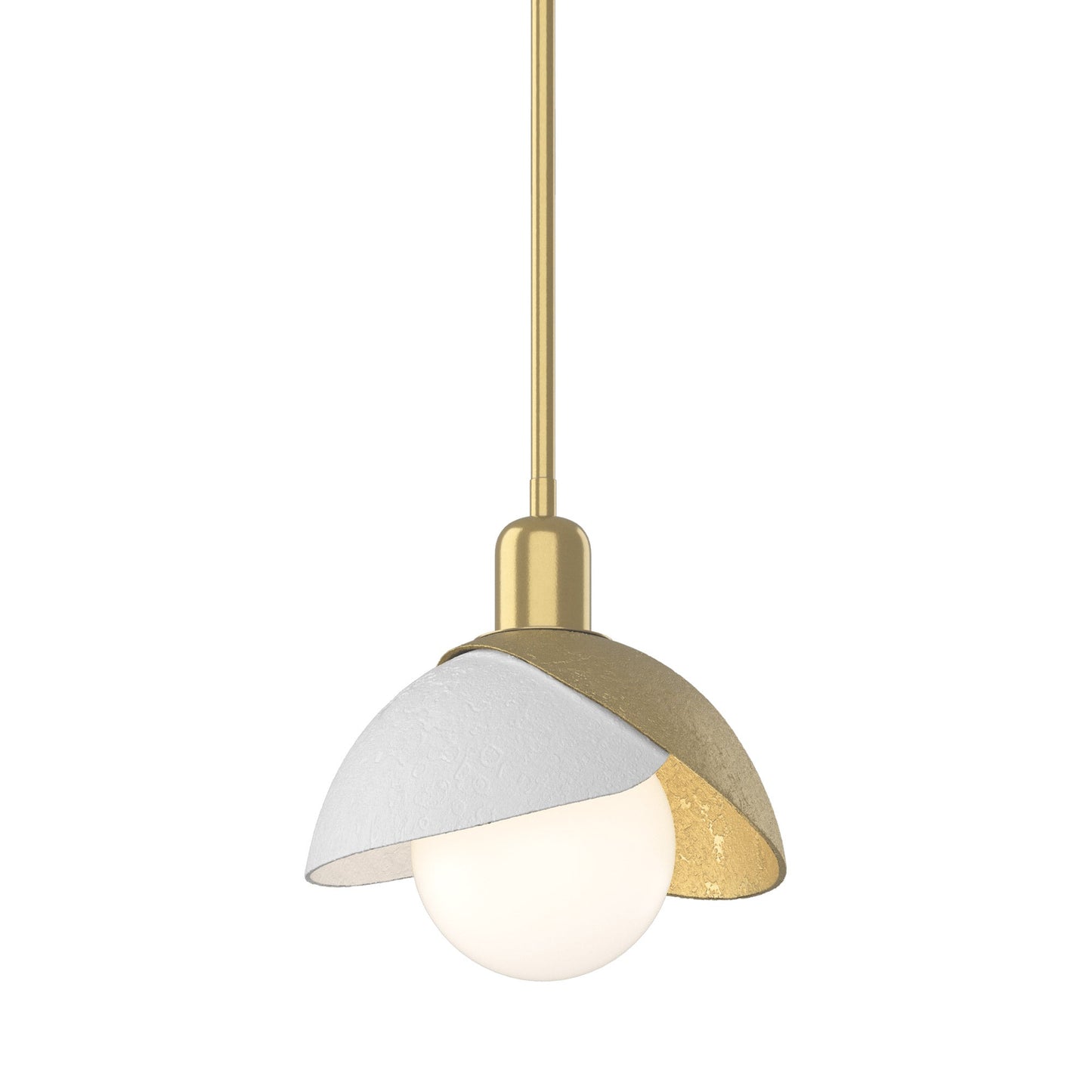 Brooklyn 86 Double Shade Mini Pendant Light in White.
