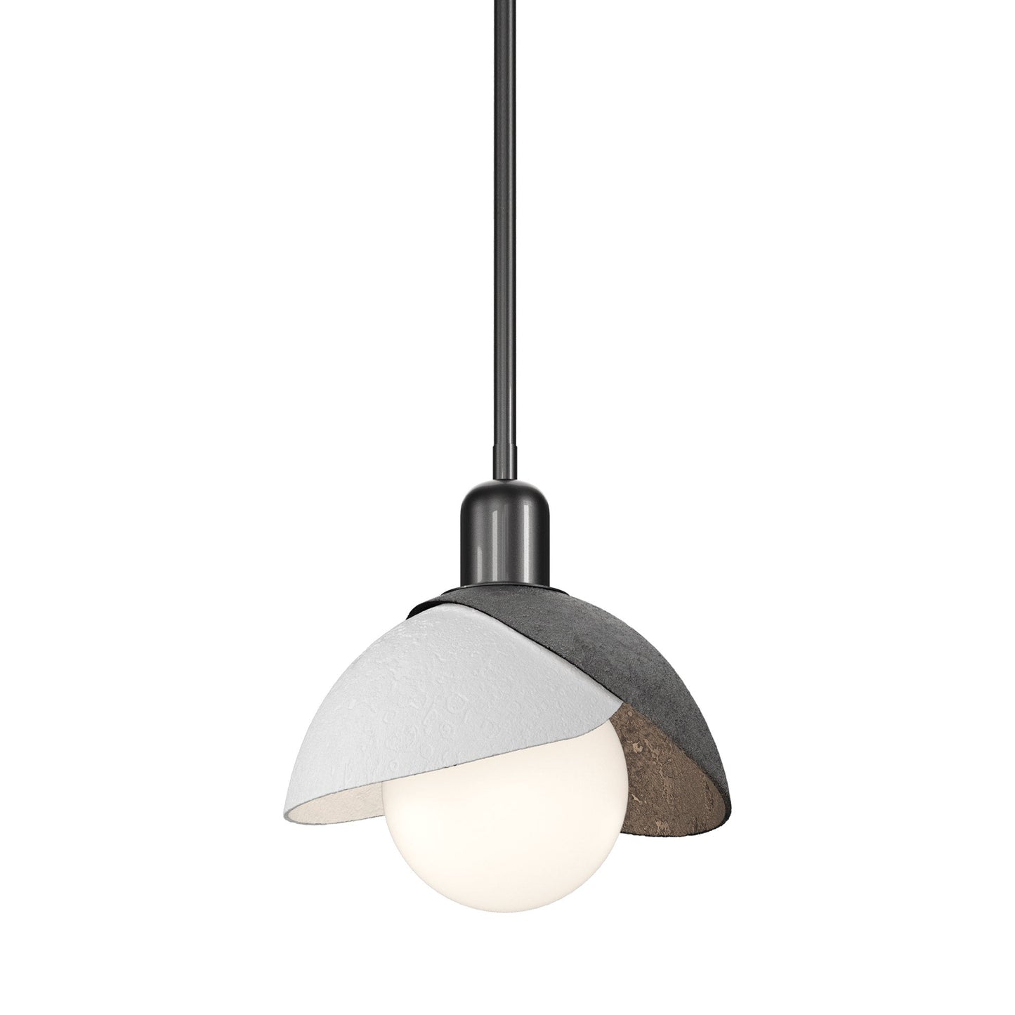 Brooklyn 89 Double Shade Mini Pendant Light in White.