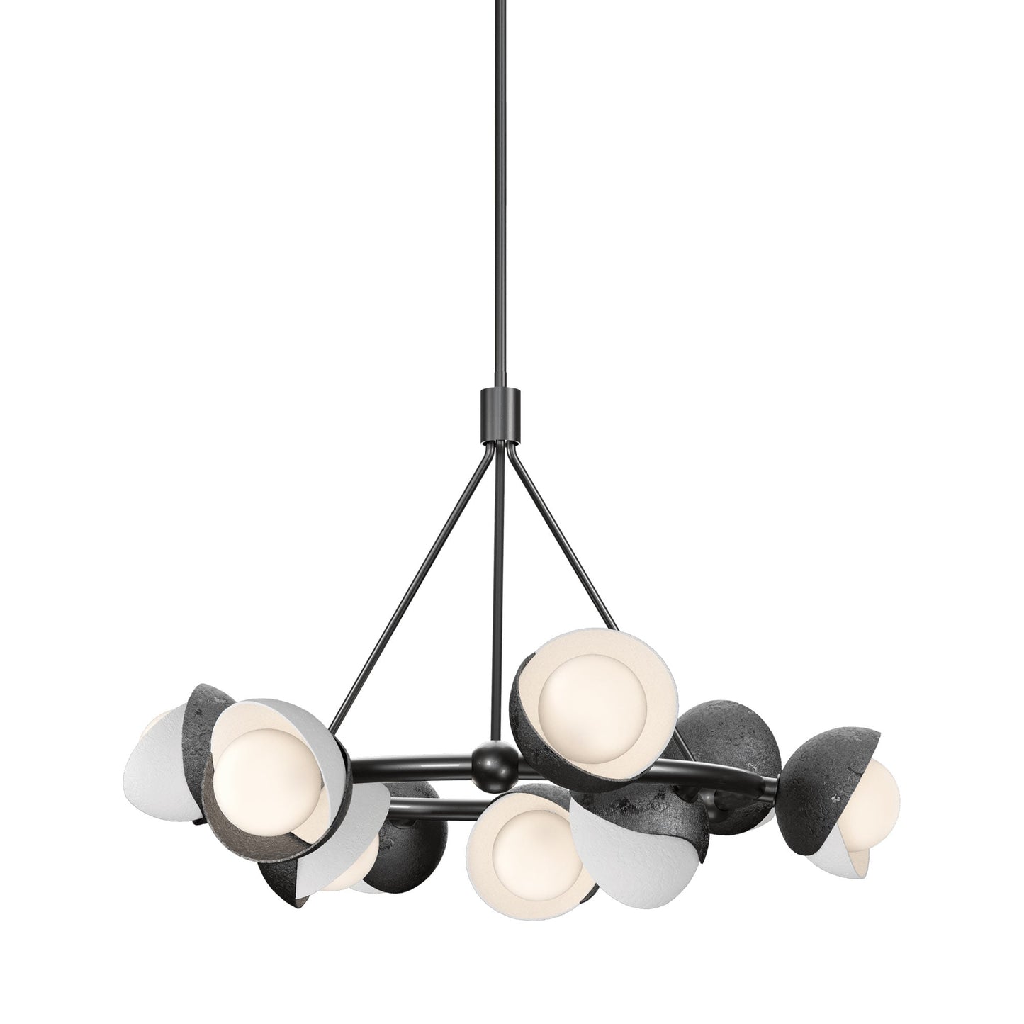 Brooklyn 89 Double Shade Ring Pendant Light in White.