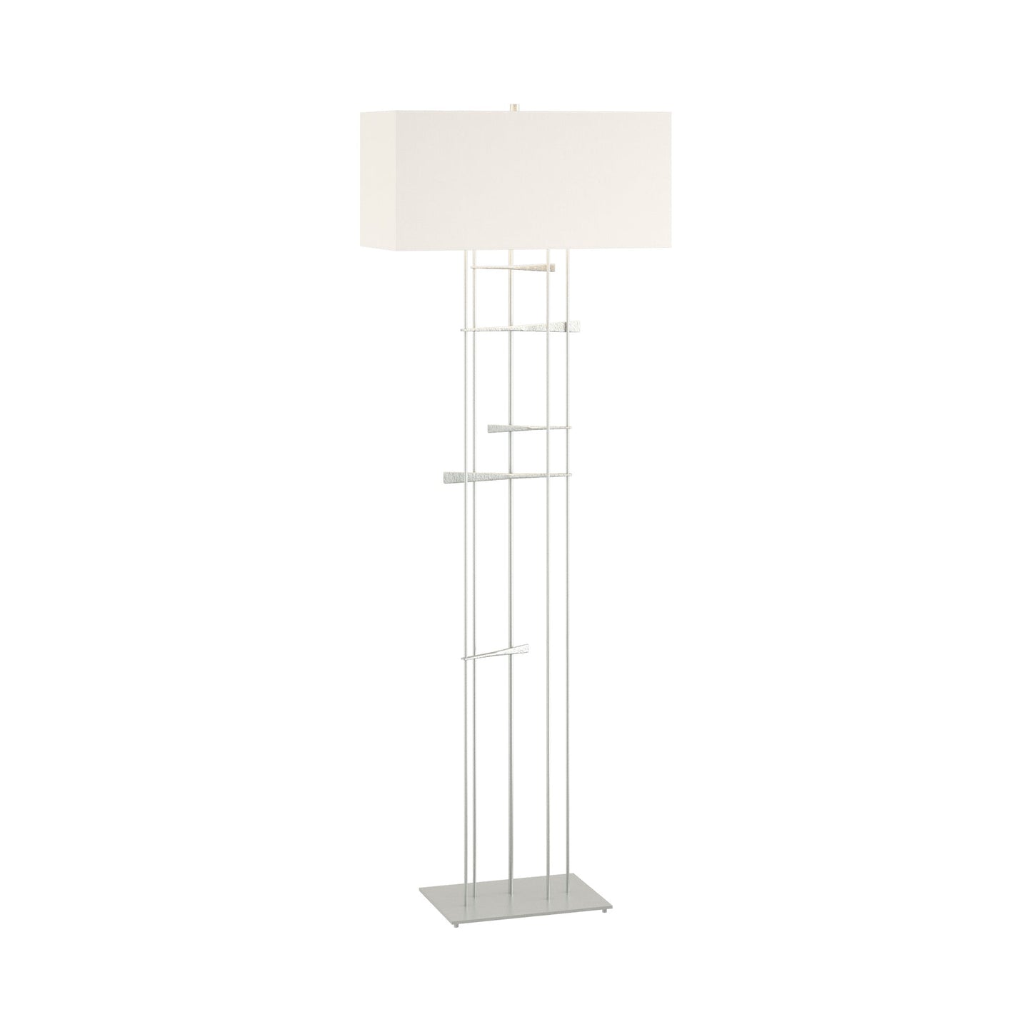 Cavaletti Floor Lamp in Vintage Platinum/Natural Anna.