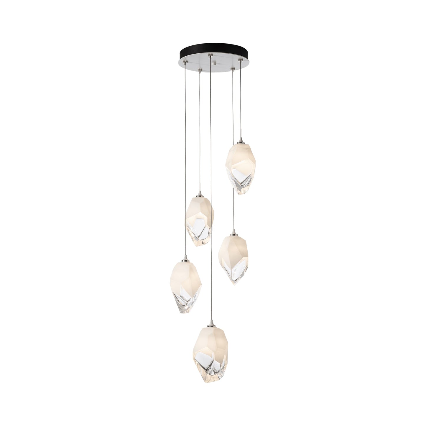 Chrysalis 10-Light Large Crystal Pendant Light in White (White Glass/Long).