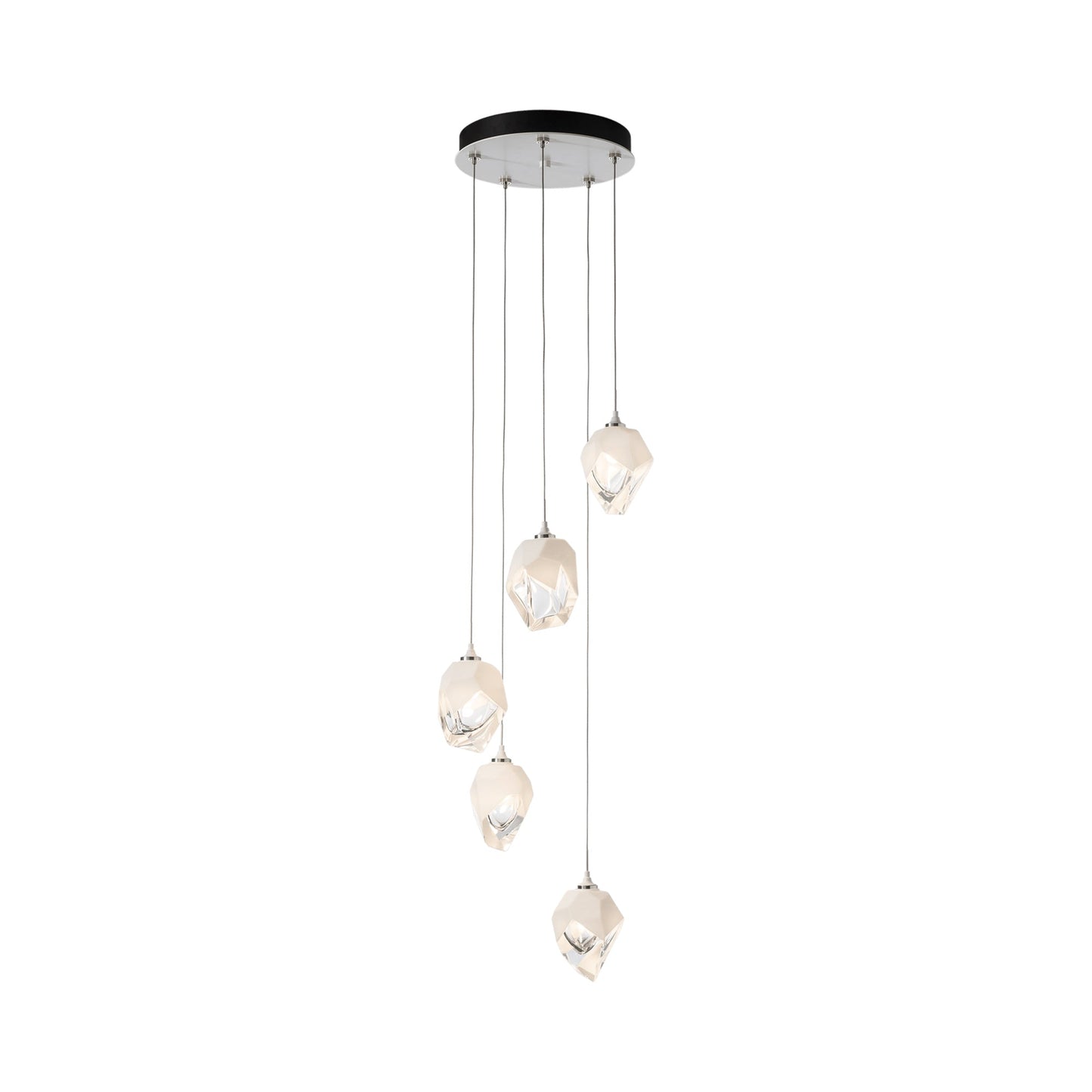 Chrysalis 10-Light Large Crystal Pendant Light in White (White Glass/Long).