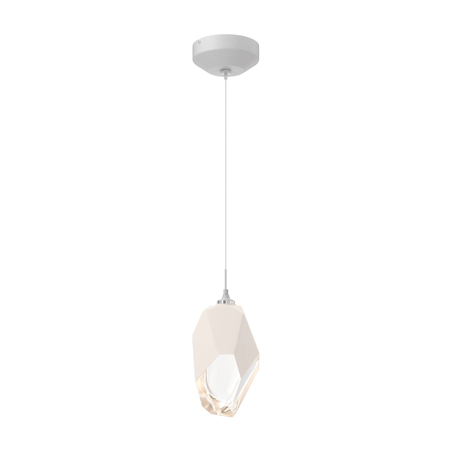 Chrysalis Pendant Light in White/ White Glass (Large).