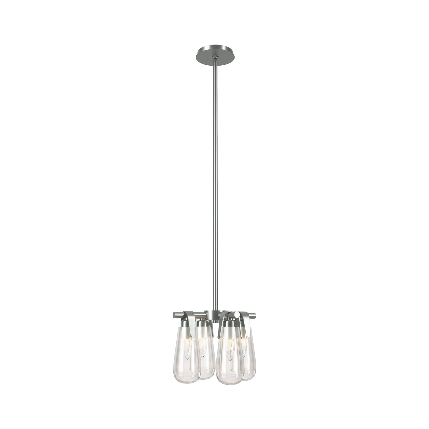 Eos Semi Flush Convertible Pendant Light in Vintage Platinum.