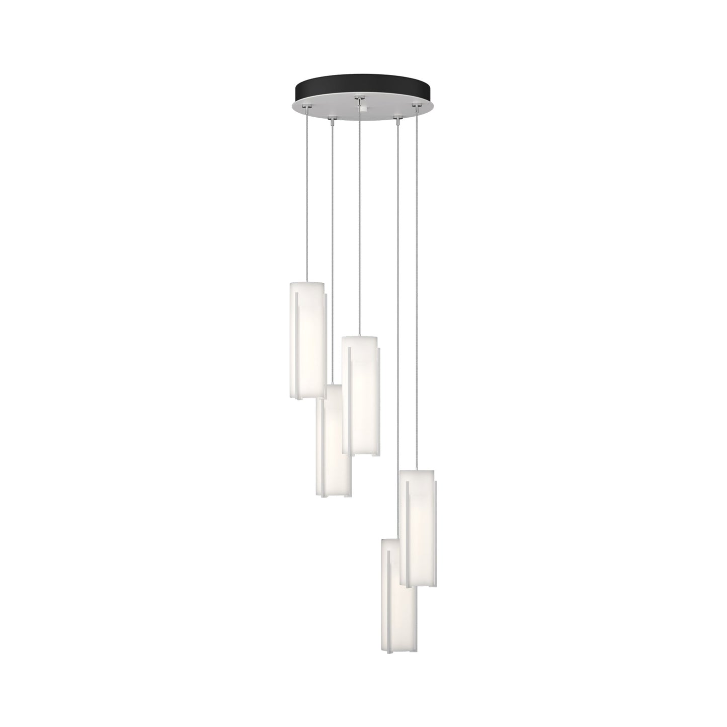Exos Pendant Light in White/Opal Glass (Standard).