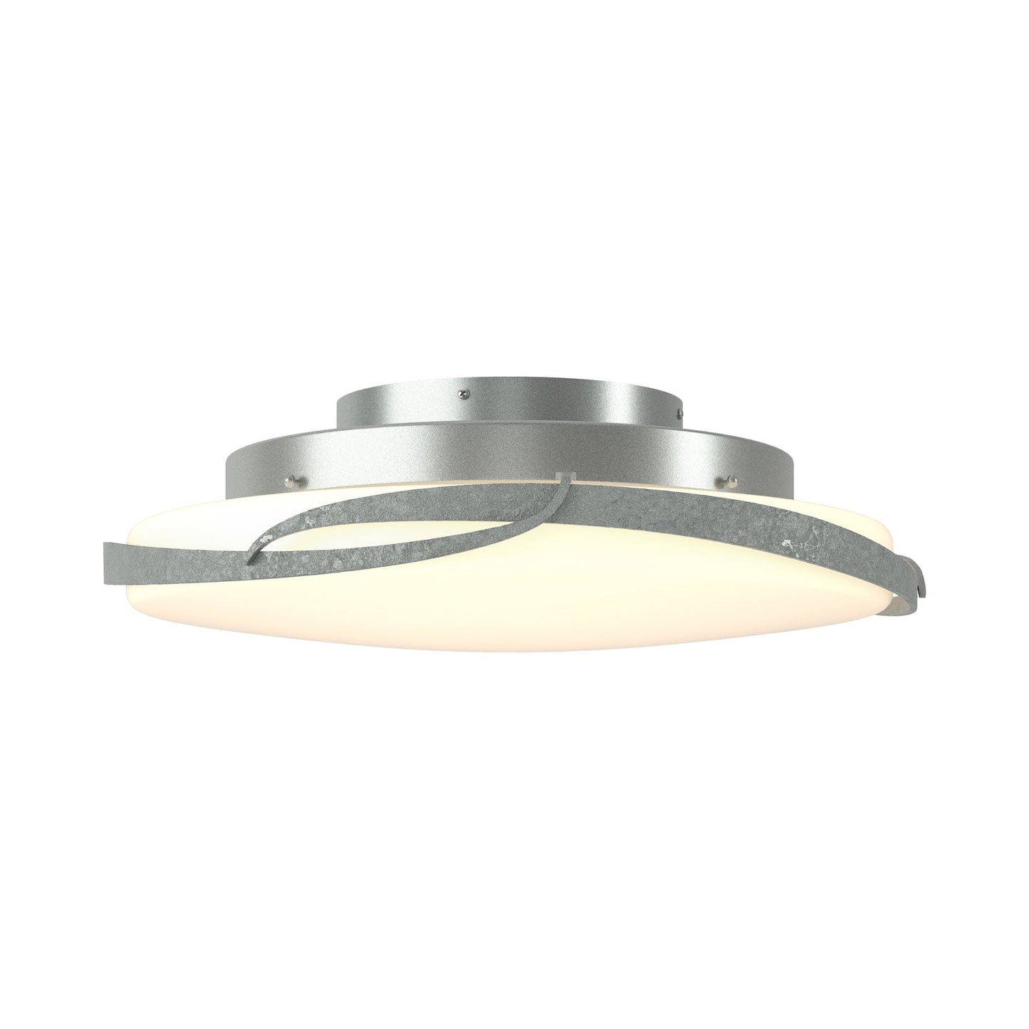 Flora LED Flush Mount Ceiling Light in Vintage Platinum.