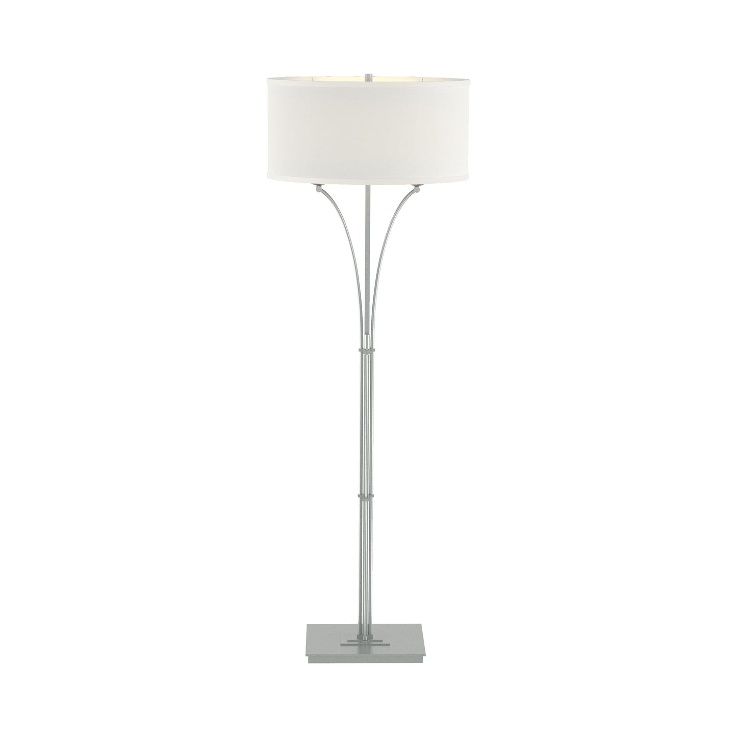 Formae Contemporary Floor Lamp in Vintage Platinum/Natural Anna.