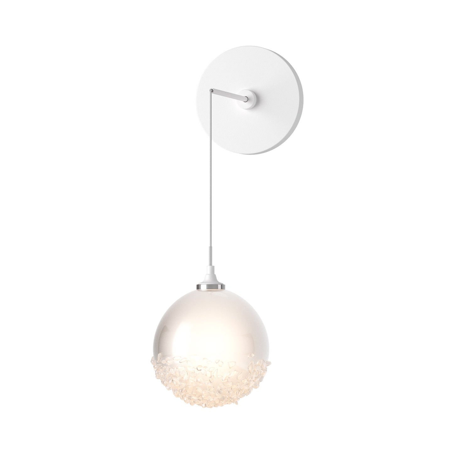 Fritz Globe Wall Light in White.