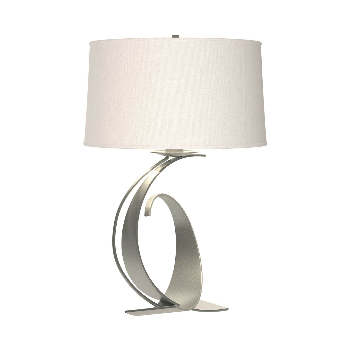 Fullered Impressions Table Lamp in Vintage Platinum/Natural Anna (Large).