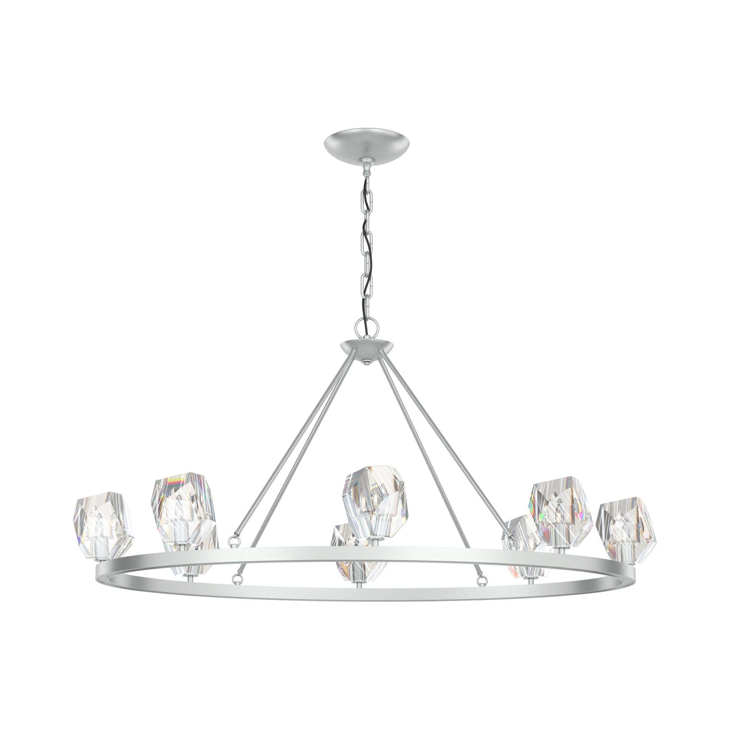 Gatsby Round Chandelier in Vintage Platinum.