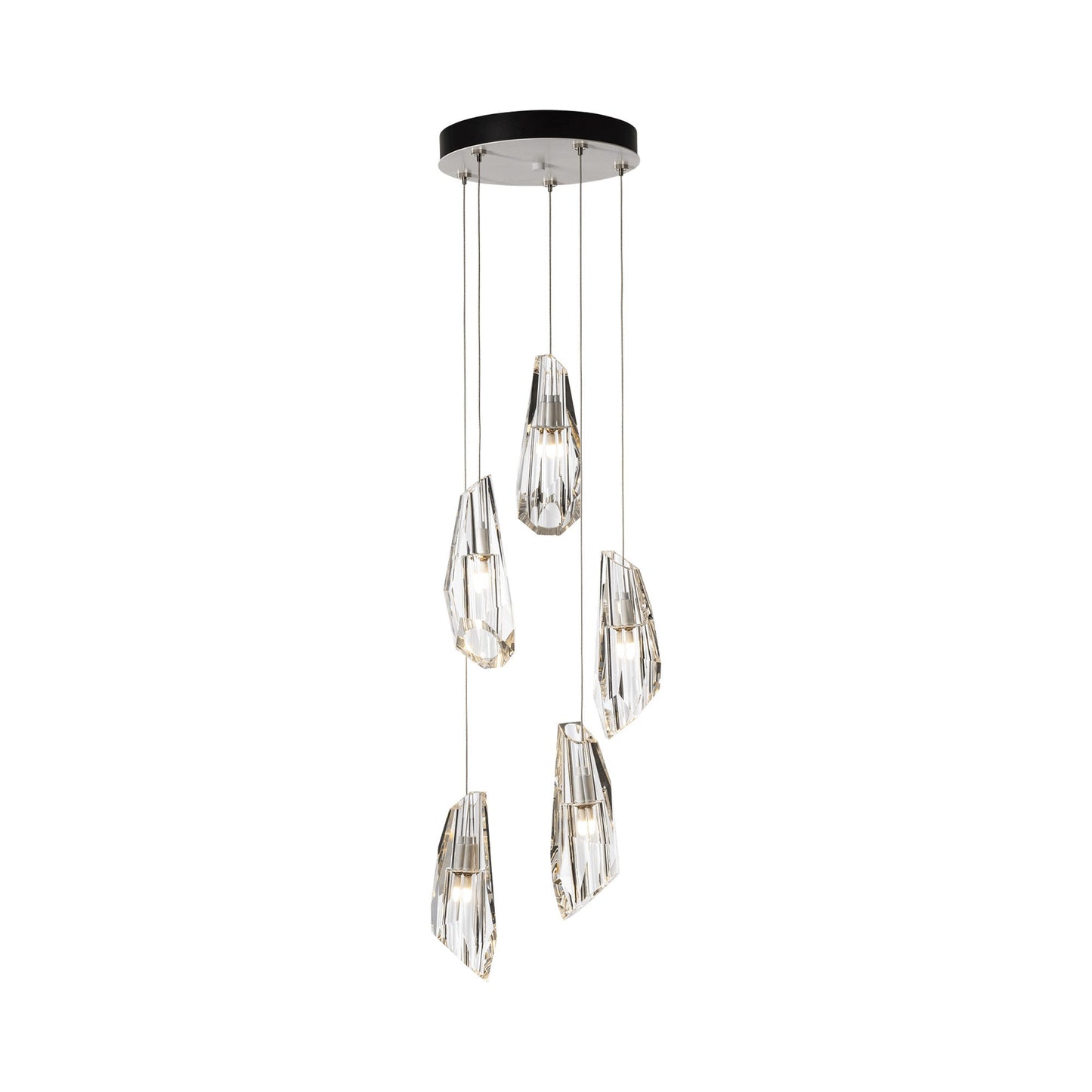 Luma Round Multi Light Pendant Light in White (Standard/5-Light).