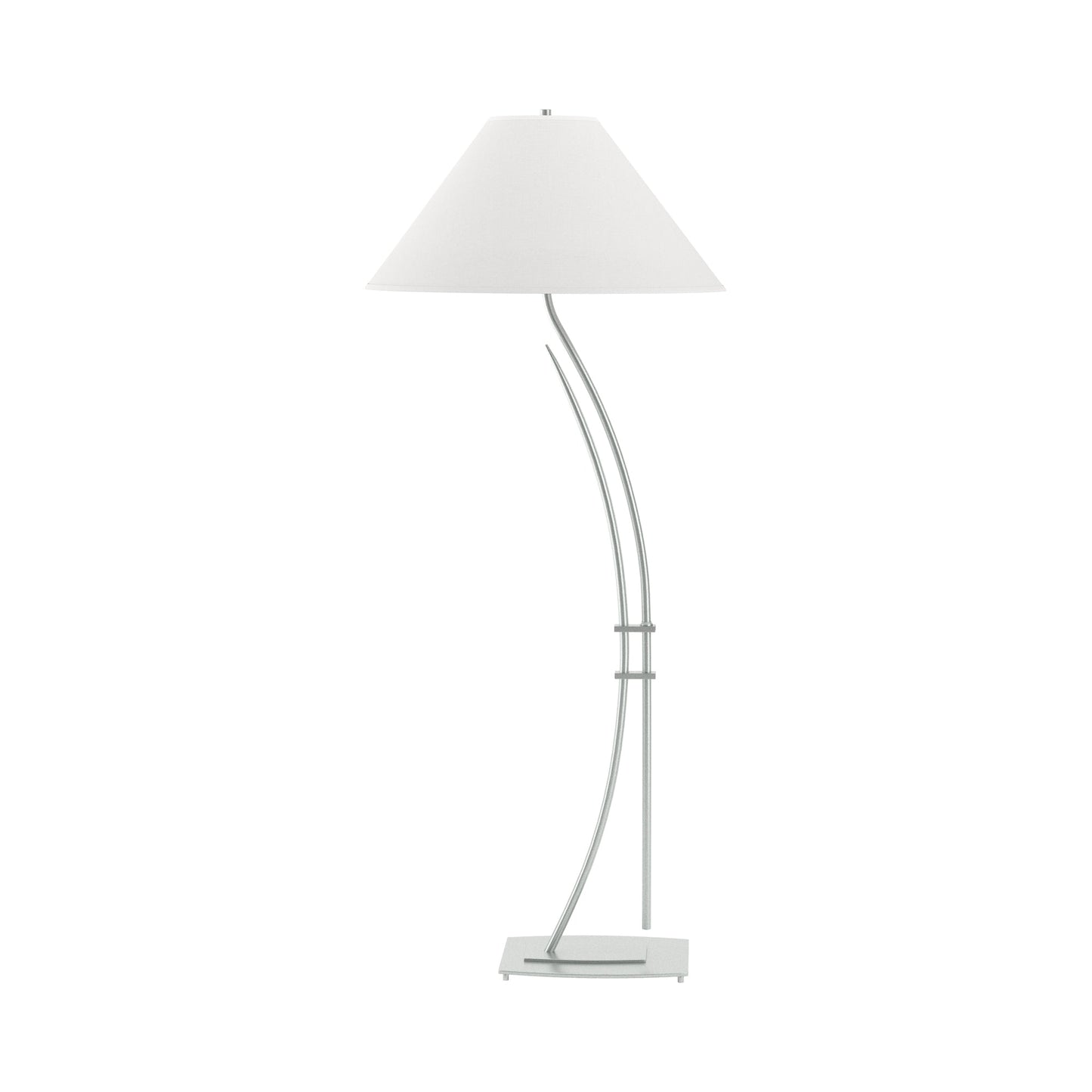 Metamorphic Contemporary Floor Lamp in Vintage Platinum.