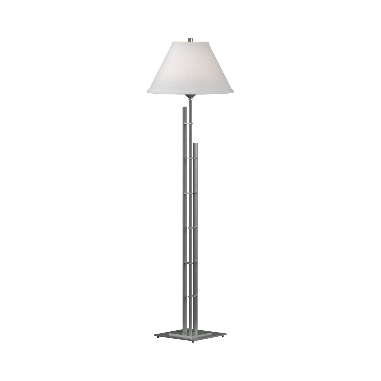 Metra Double Floor Lamp in Vintage Platinum.