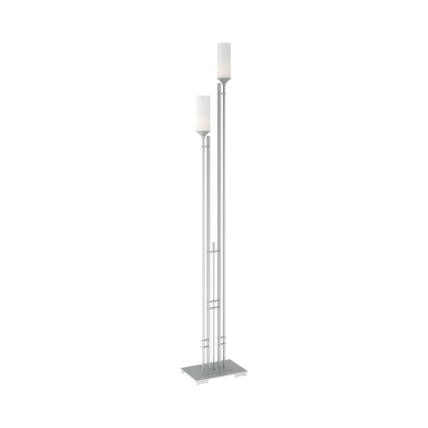 Metra Twin Tall Floor Lamp in Vintage Platinum.