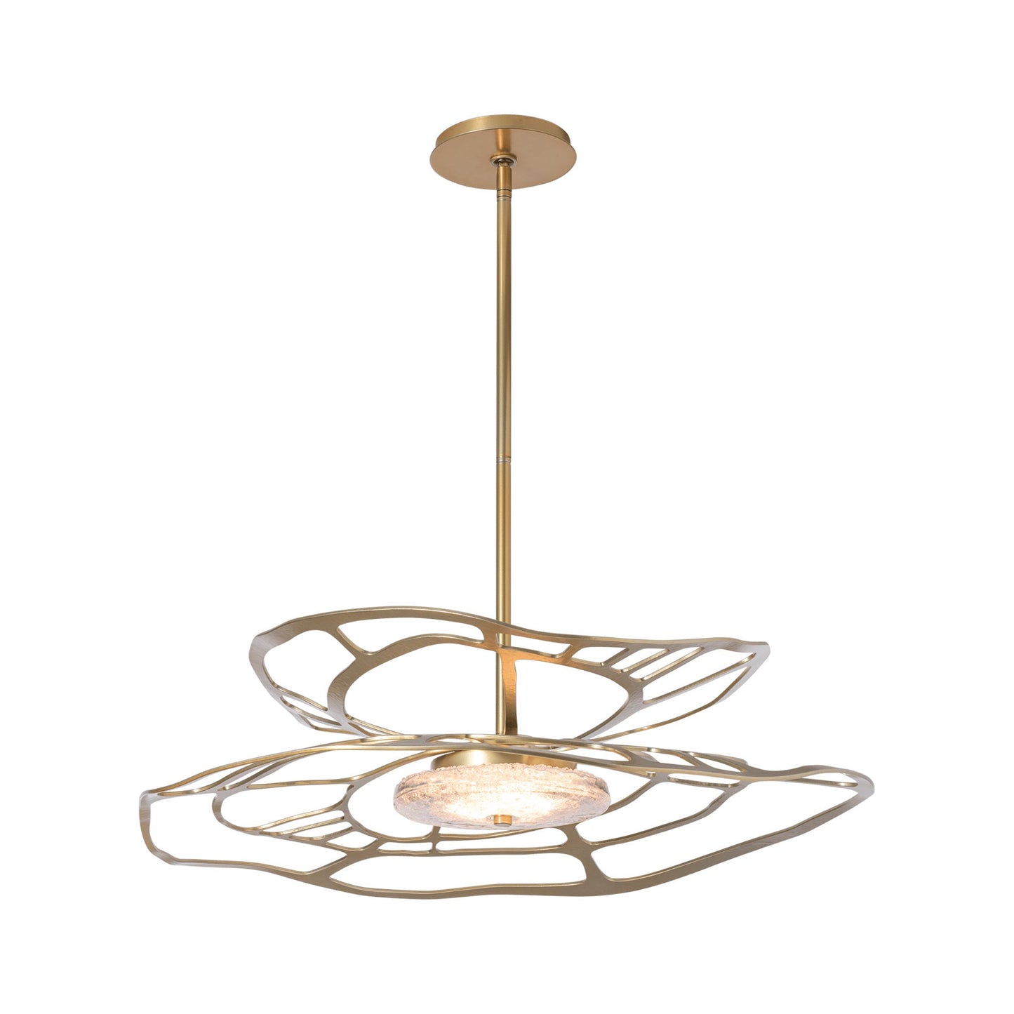 Muse LED Pendant Light in Modern Brass (Large).