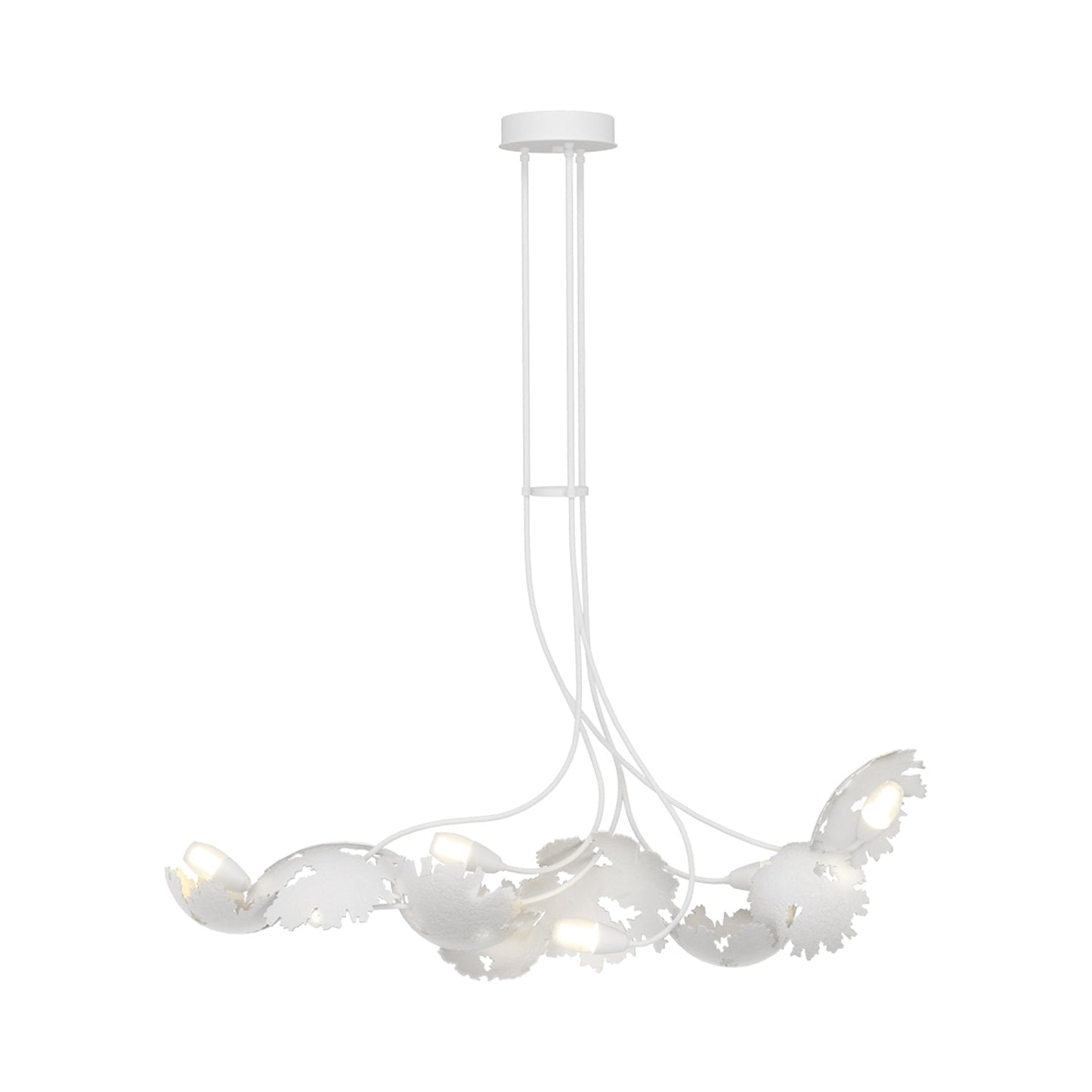 Pangea Linear Pendant Light in White.