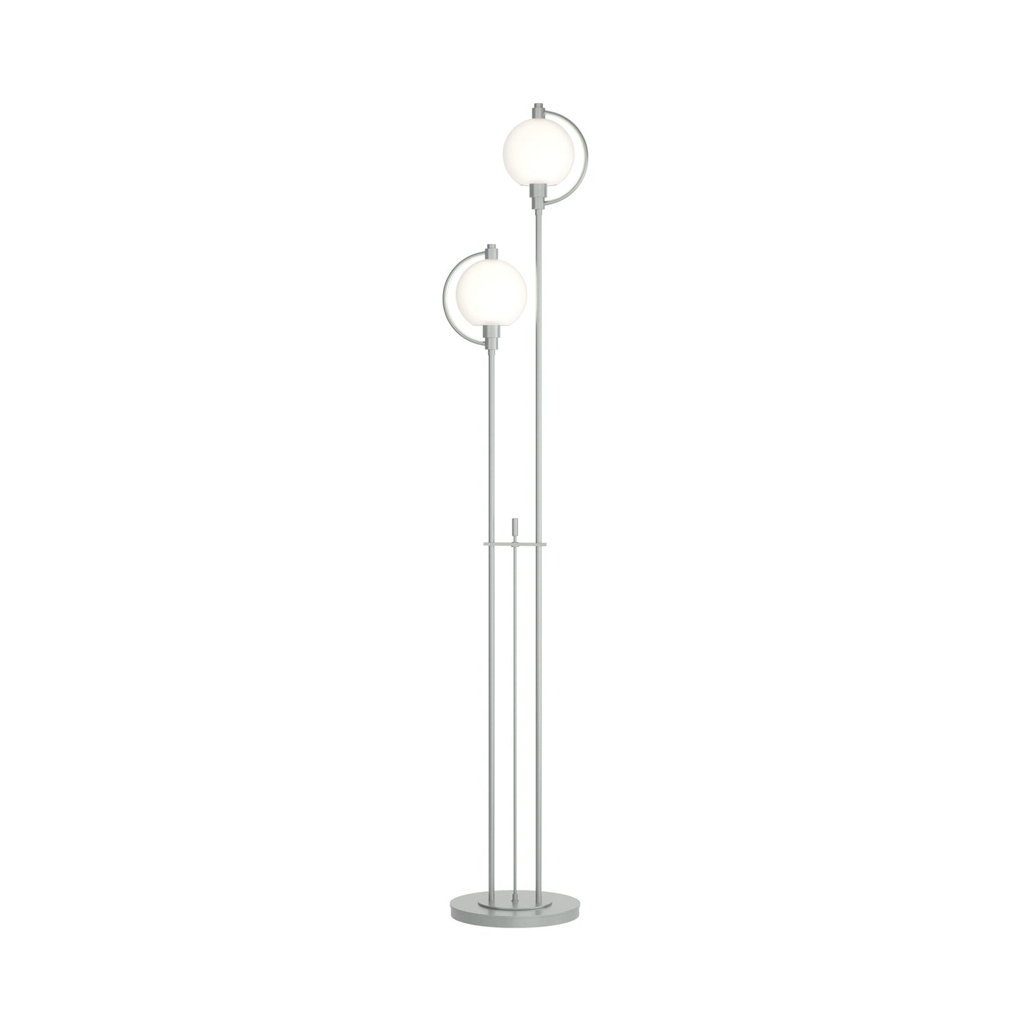 Pluto Floor Lamp in Vintage Platinum (Opal Glass).
