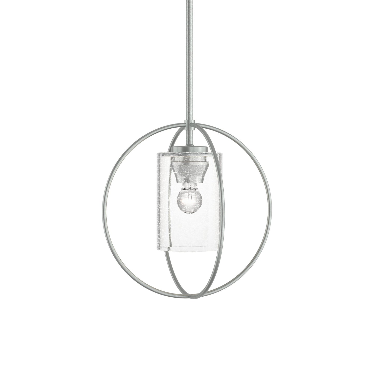 Rhythm Pendant Light in Vintage Platinum (Seeded Clear Glass).