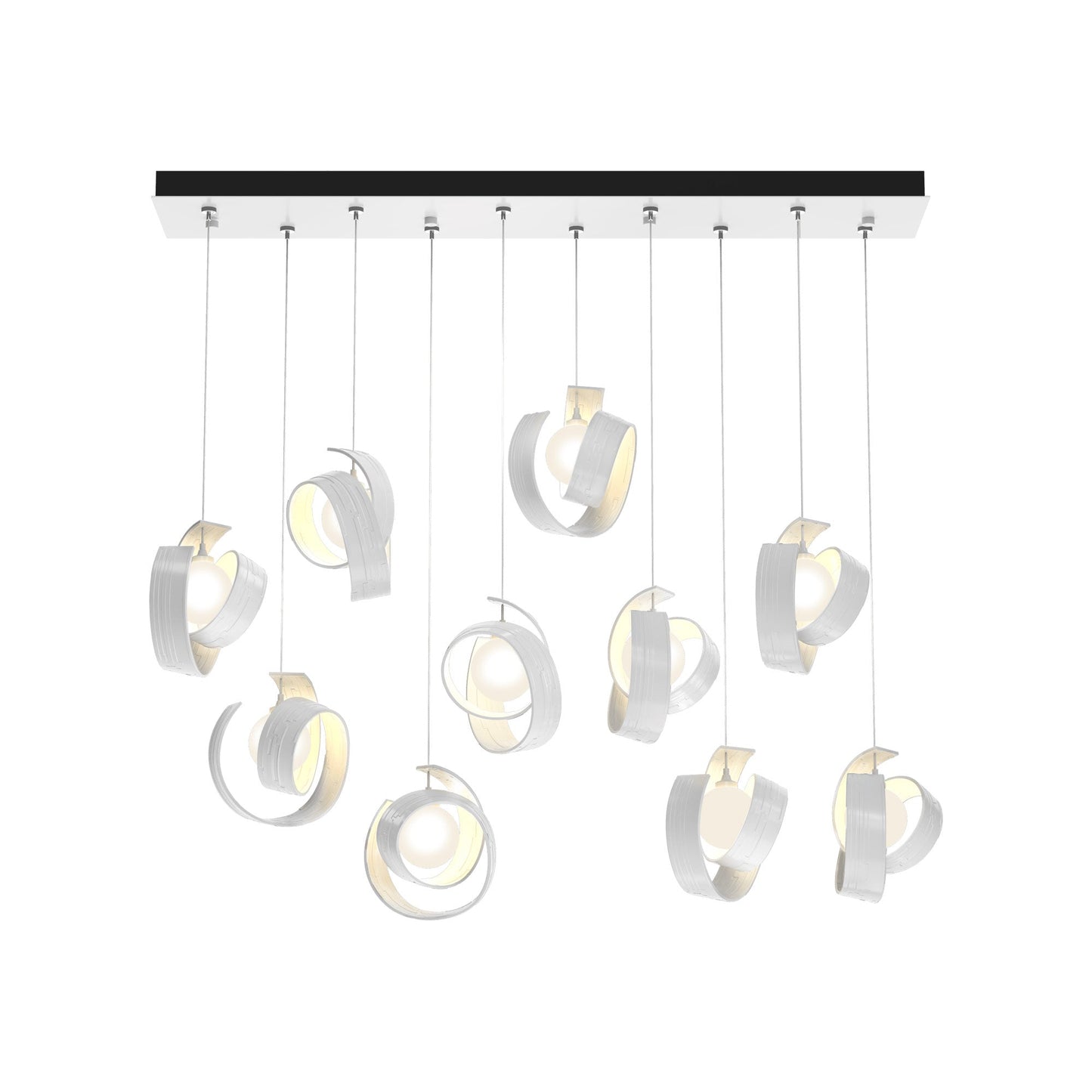Riza Pendant Light in White (Standard/ 10-Light).