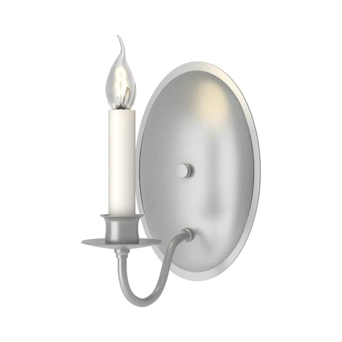 Simple Lines Candle Wall Light in Vintage Platinum.