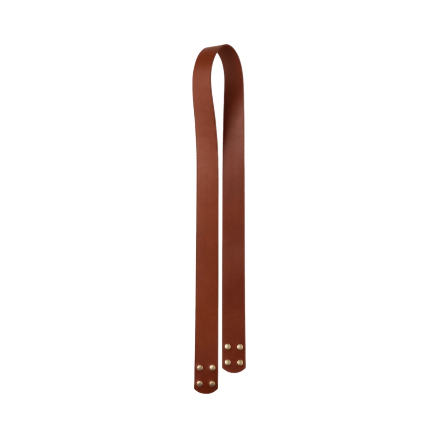 Snaps Extension Strap in Modern Brass/Leather Chestnut (72-Inch).