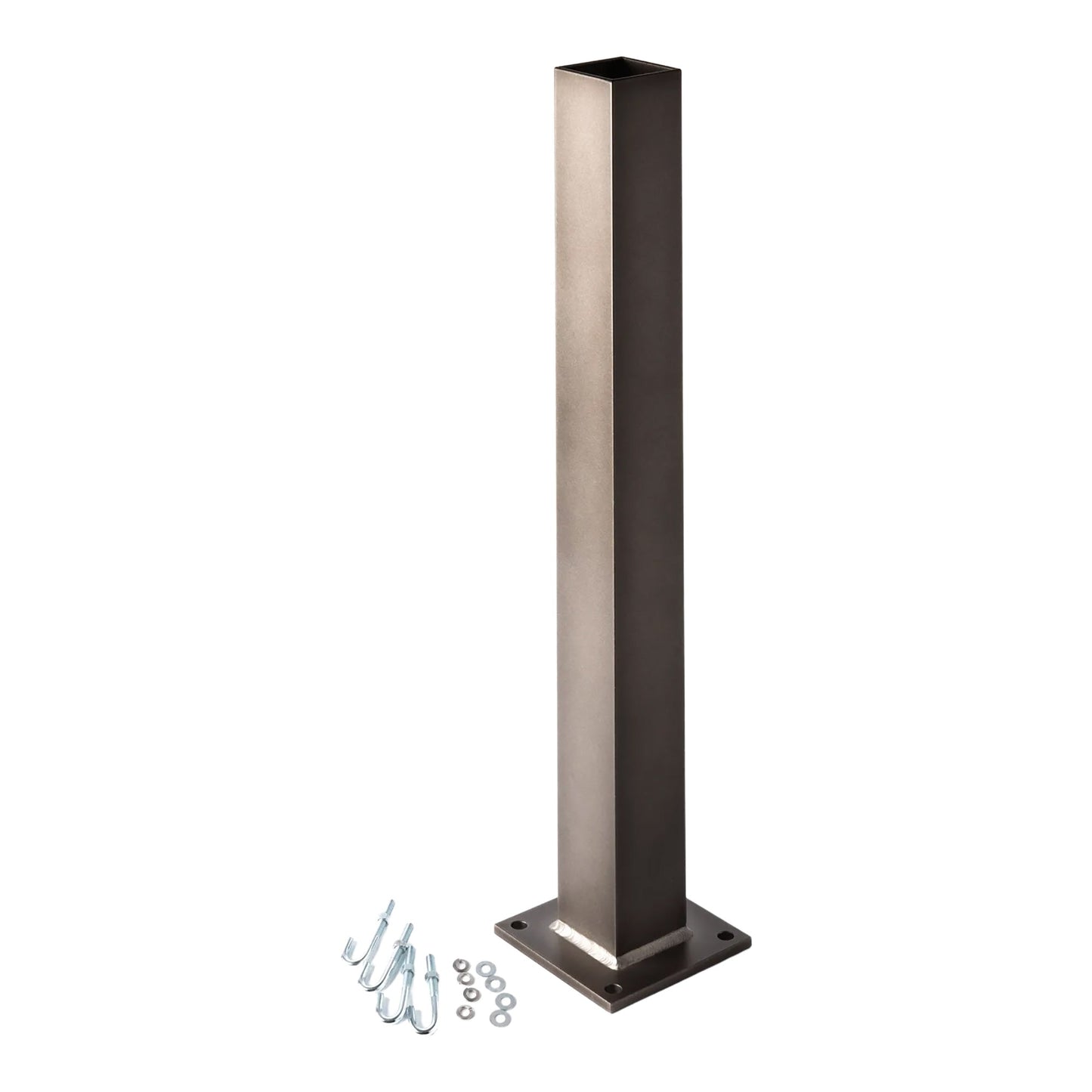 Square Outdoor Post Light Kit in Coastal Bronze (71-Inch).