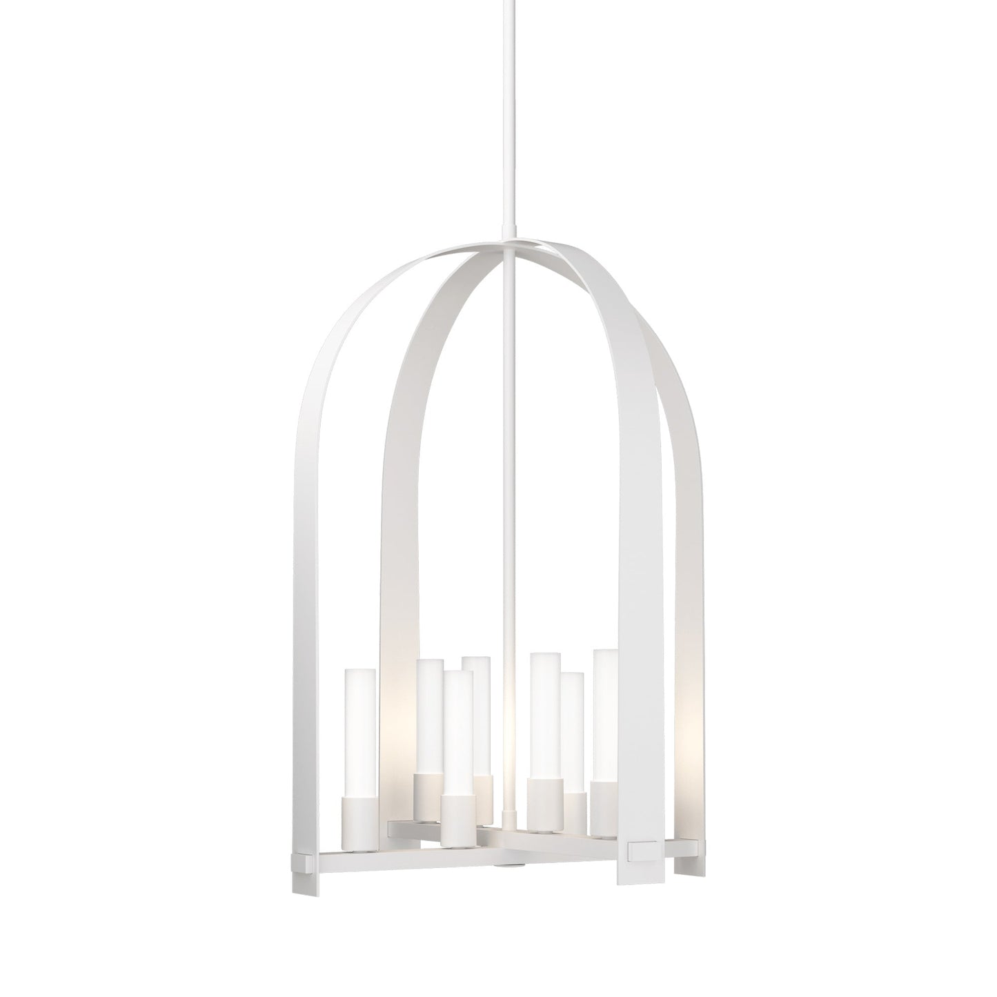 Triomphe Pendant Light in White (8-Light).