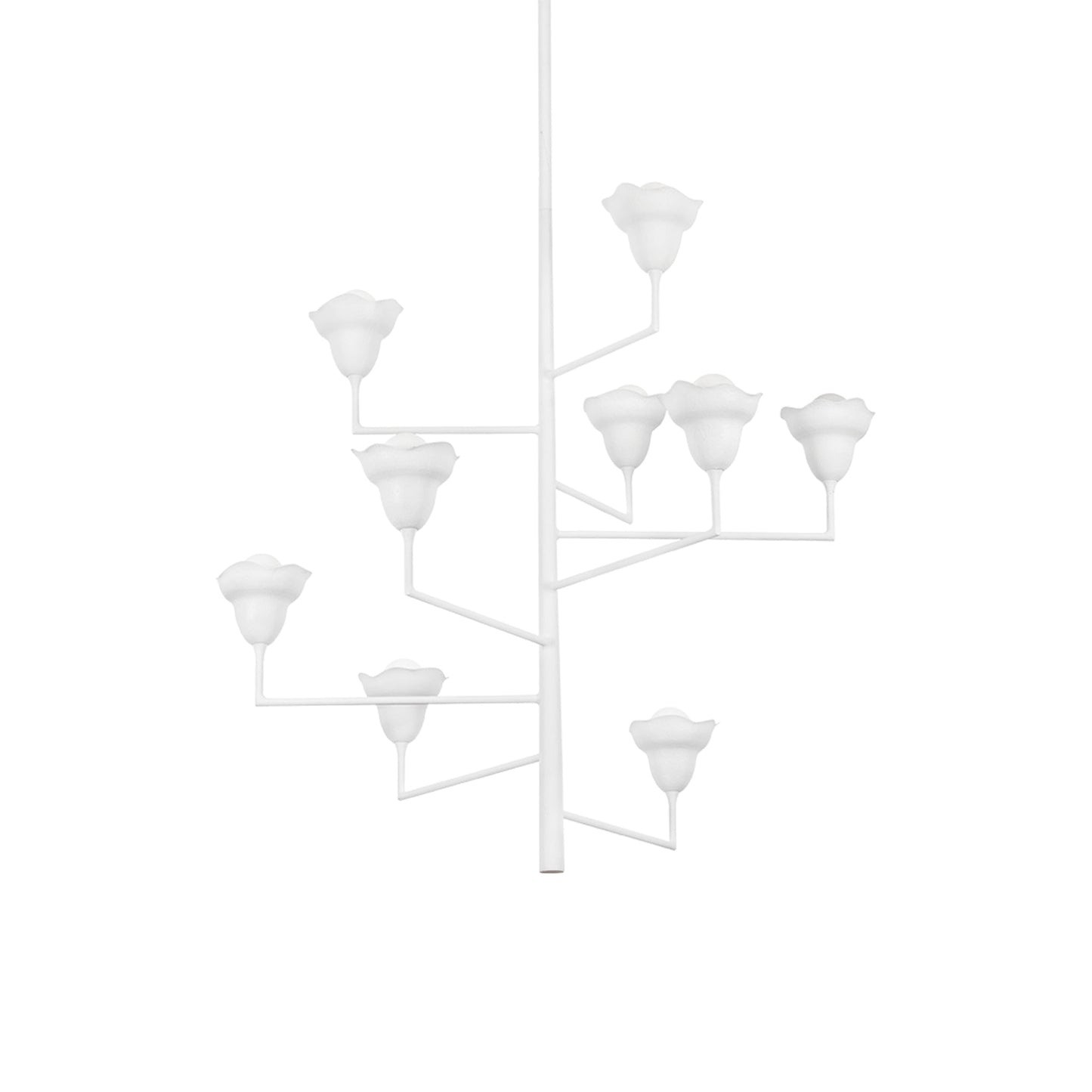 Alora Chandelier in White Plaster (9-Light).