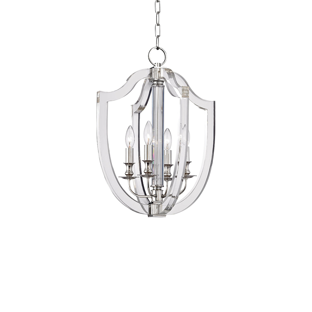 Arietta Pendant Light in Polished Nickel (16.5-Inch).