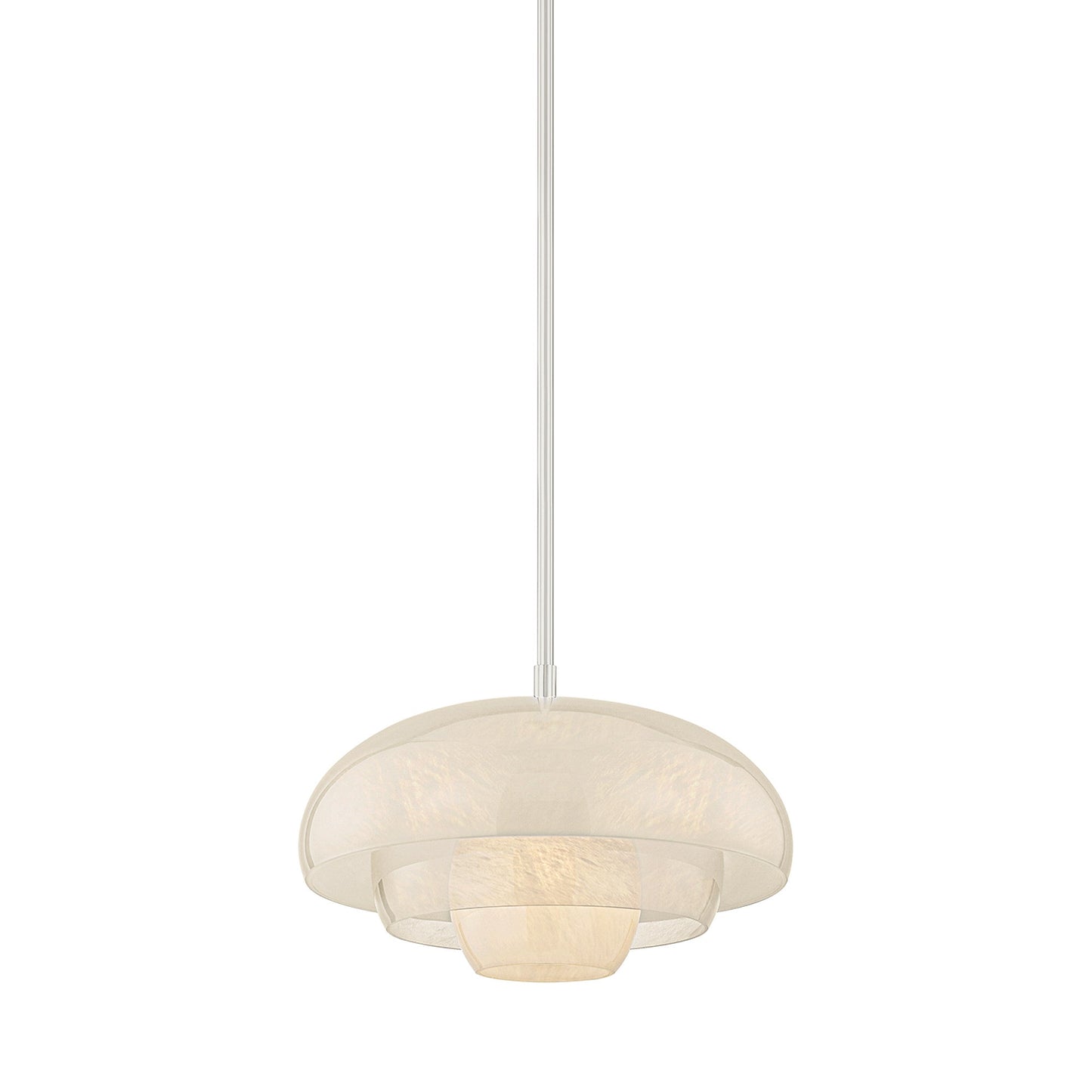 Auburndale Pendant Light in Polished Nickel.