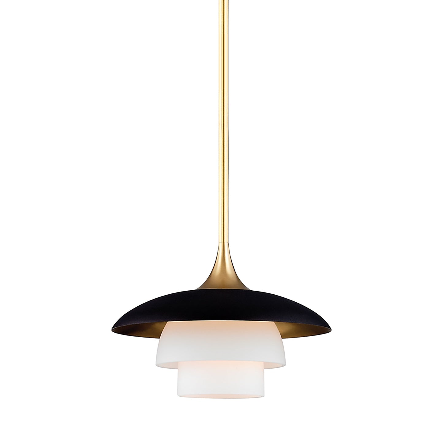 Barron Pendant Light in Aged Brass.