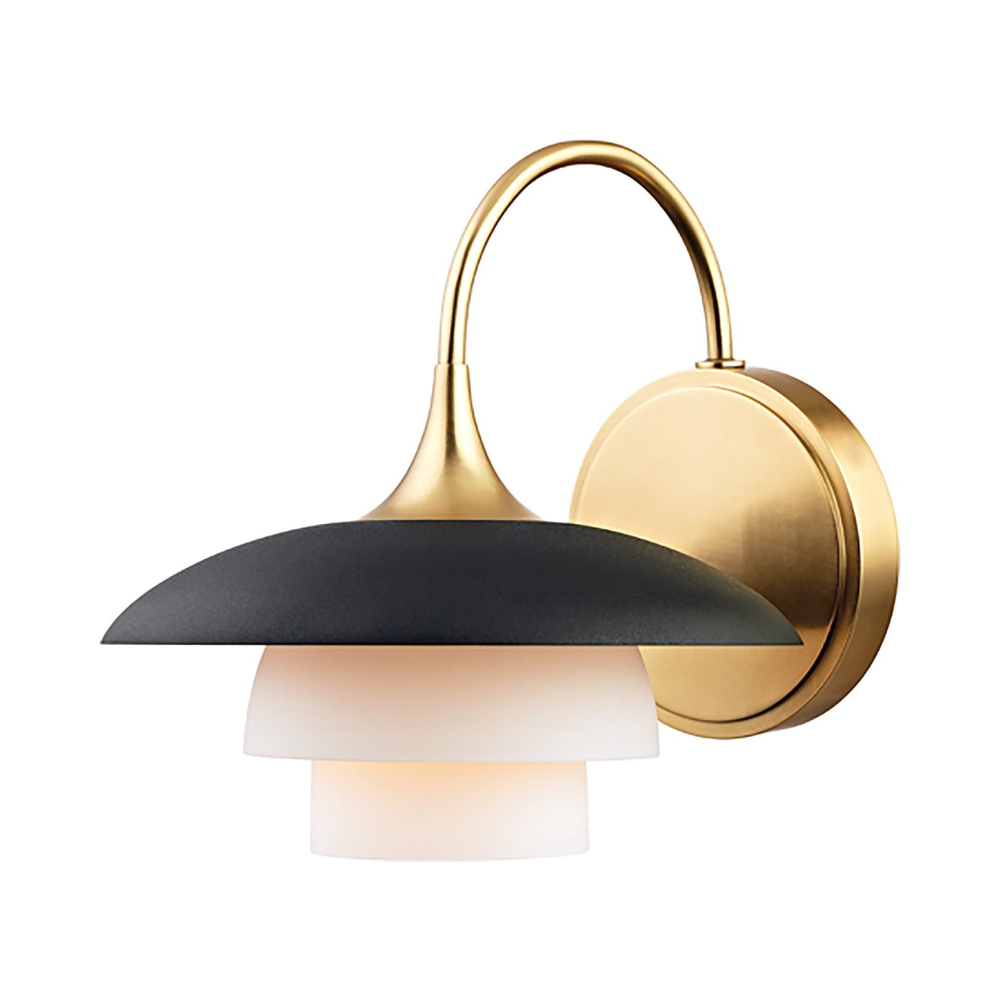 Barron Wall Light in Aged Brass.