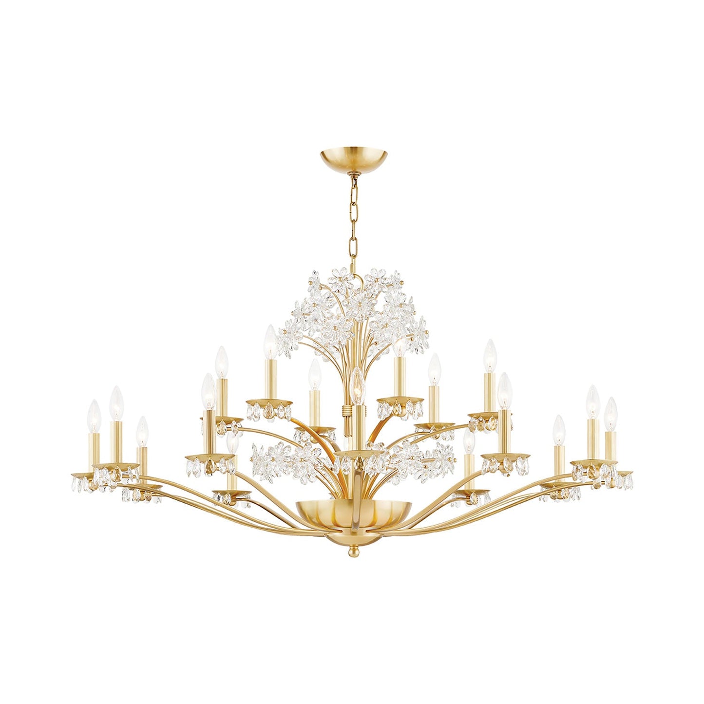 Beaumont Chandelier in Aged Brass (20-Light).