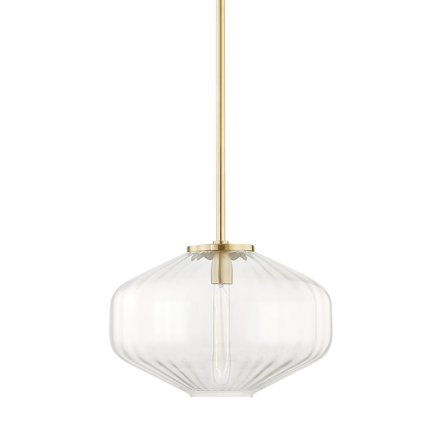Bennett Pendant Light in Aged Brass (18-Inch).
