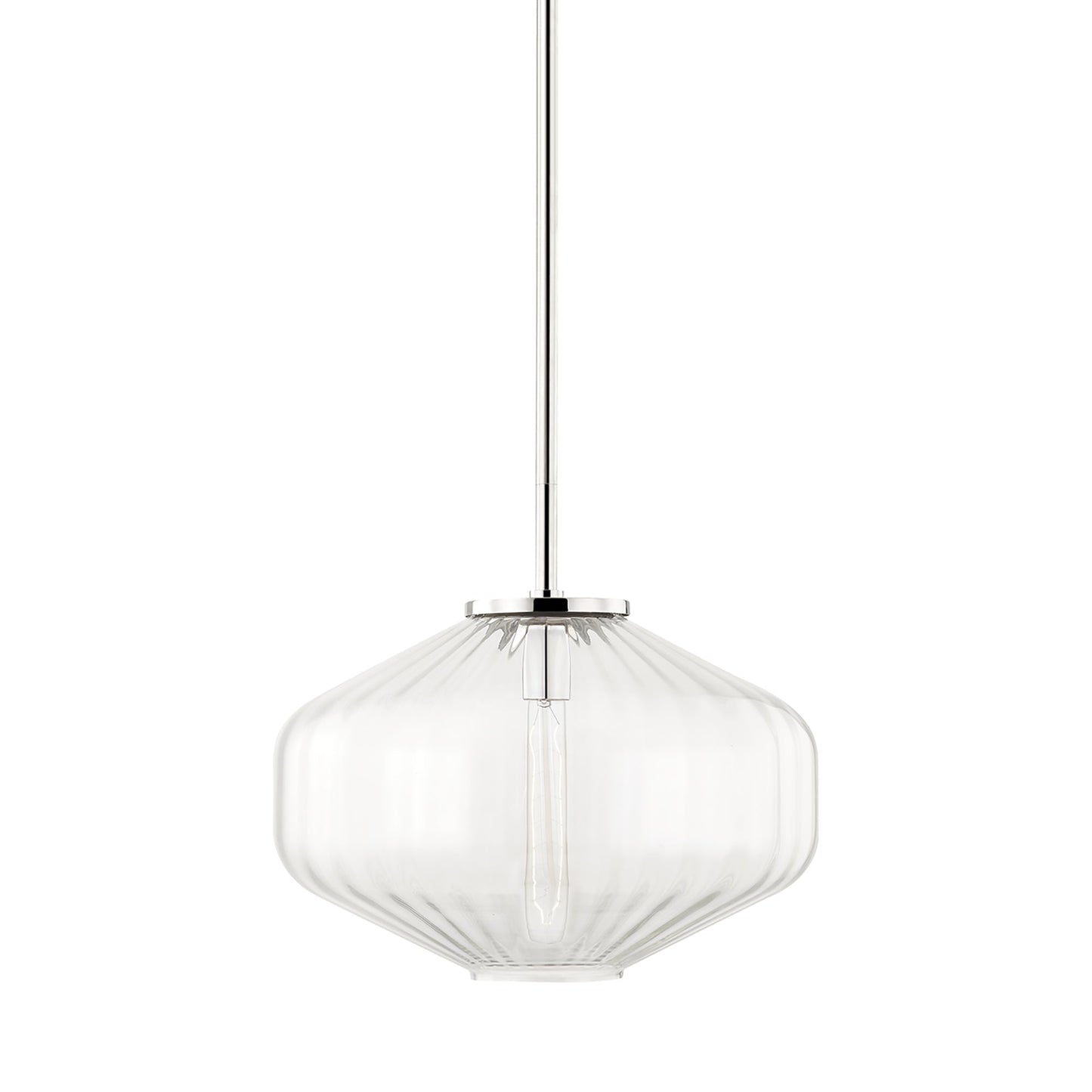 Bennett Pendant Light in Polished Nickel (18-Inch).