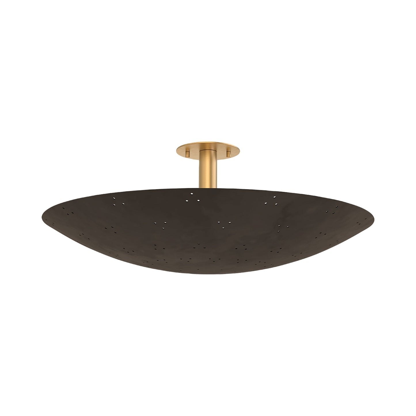 Bern Flush Mount Ceiling Light in Vintage Brass/Bronze (28-Inch).