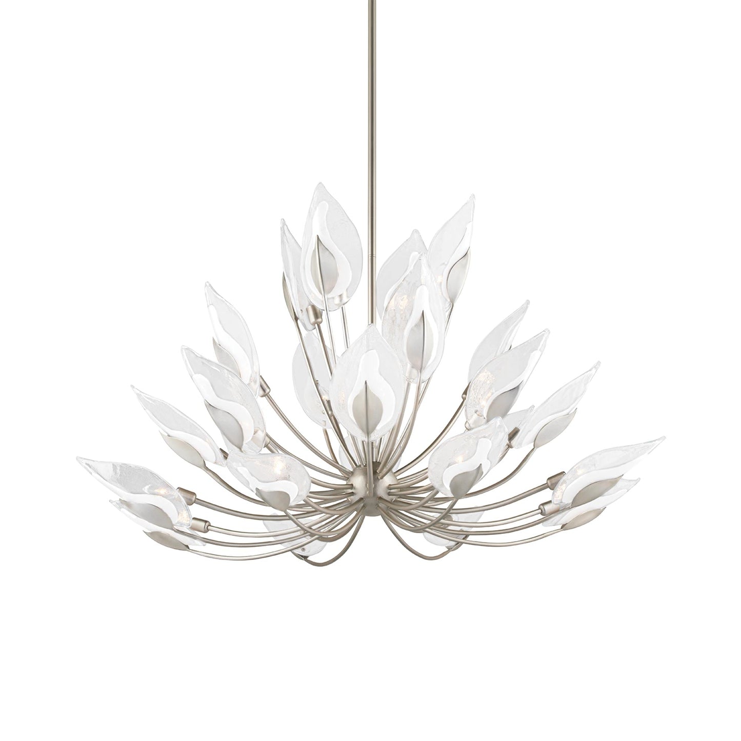 Blossom Chandelier in Silver Leaf (55-Inch).