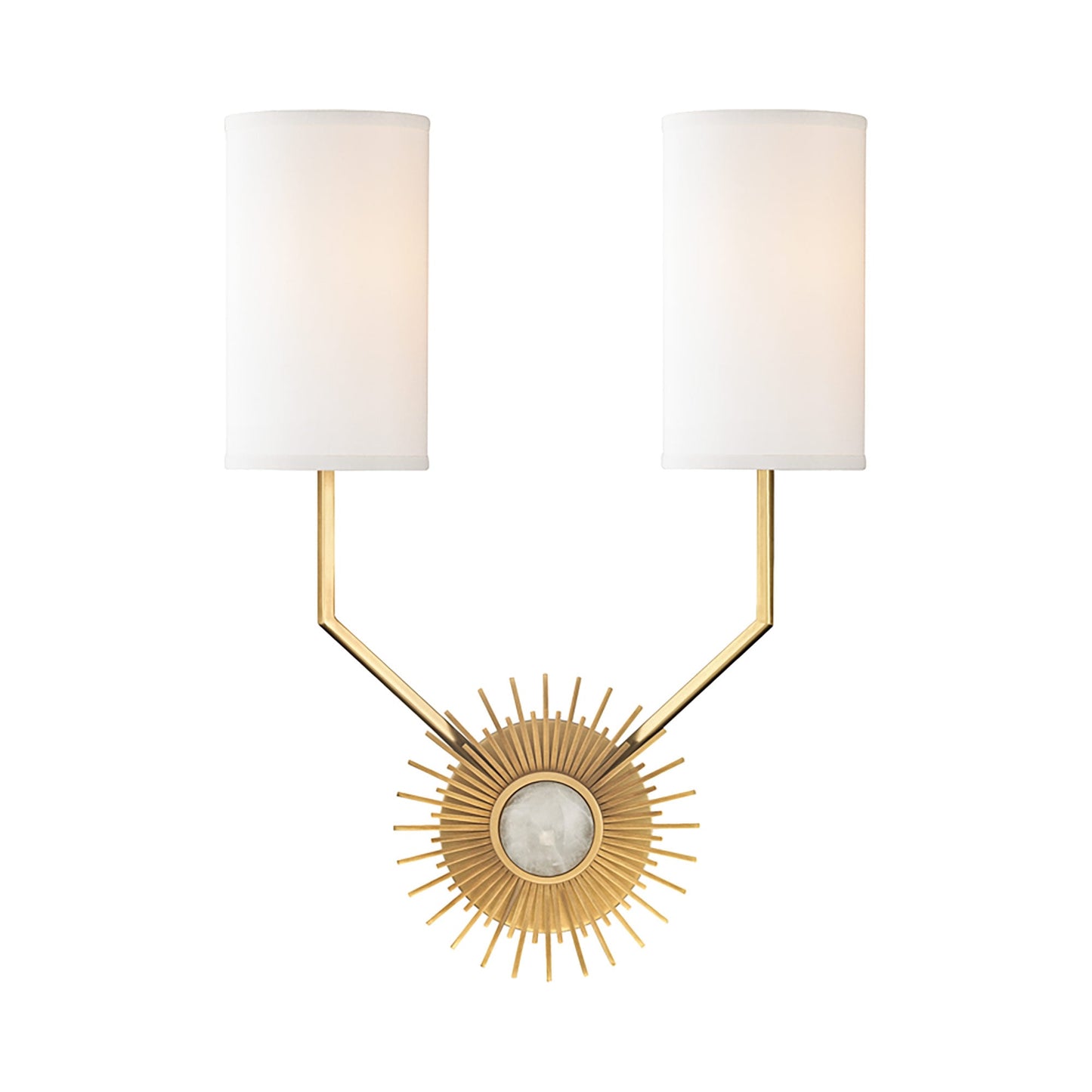 Borland Wall Light in Aged Brass.