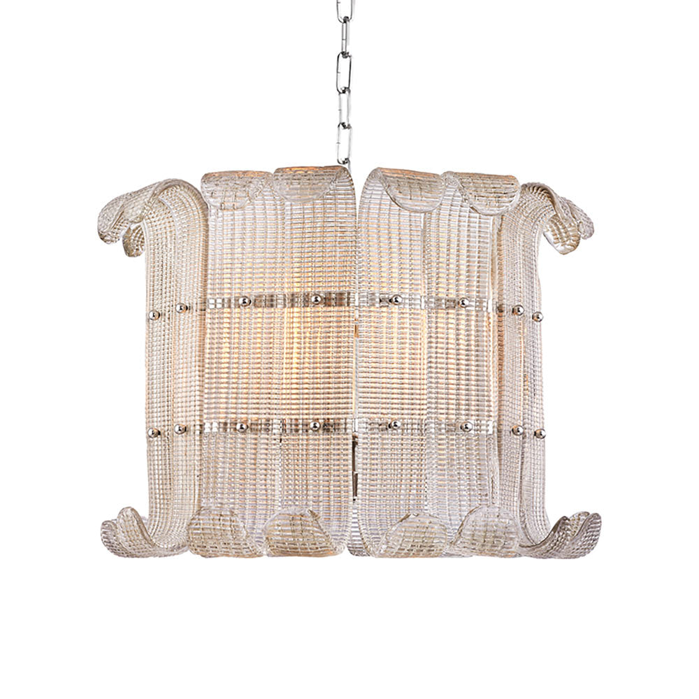 Brasher Pendant Light in Polished Nickel (8-Light).