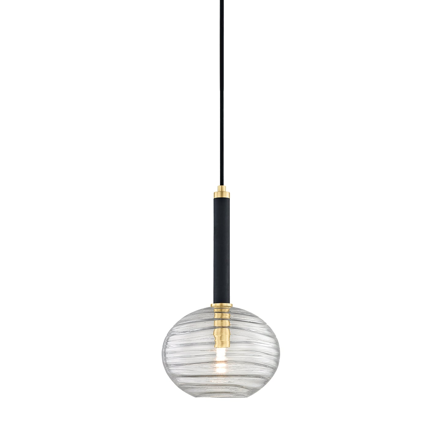 Breton Pendant Light in Aged Brass.