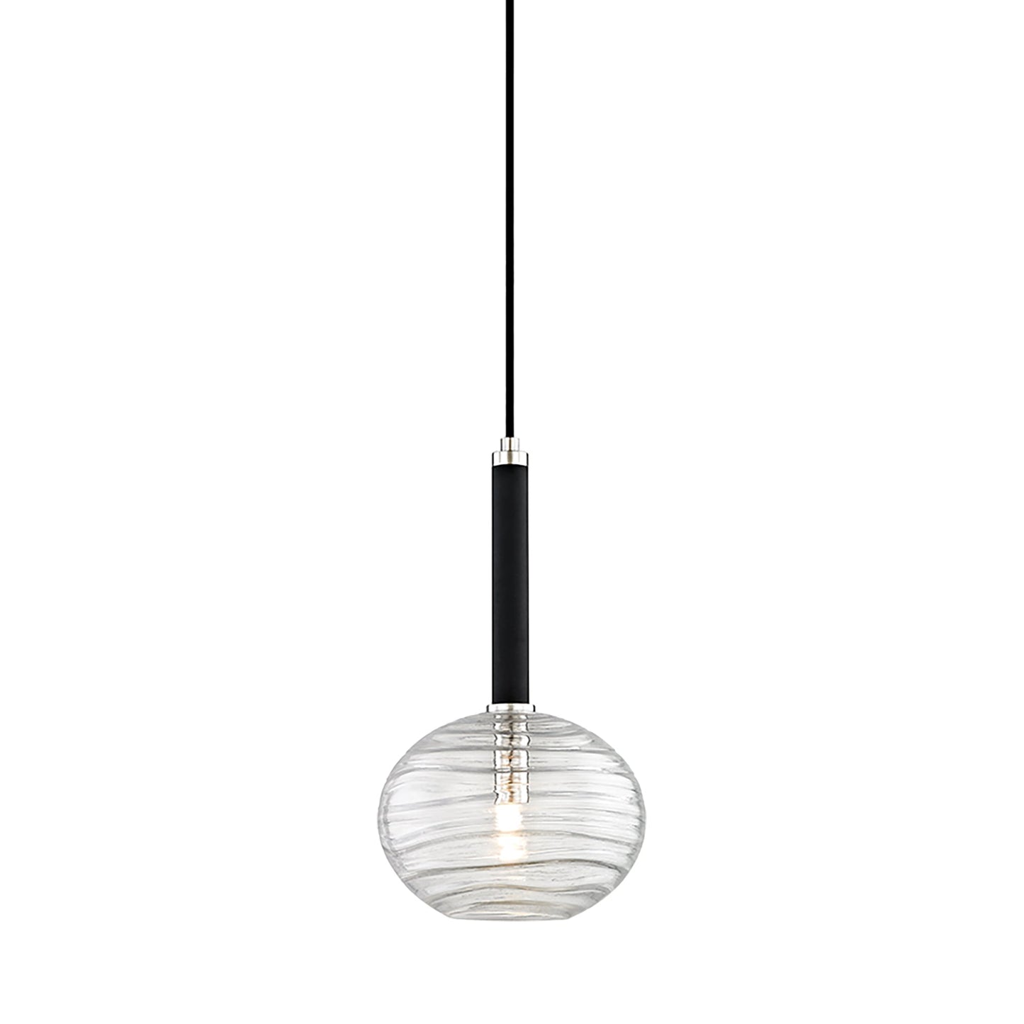 Breton Pendant Light in Polished Nickel.