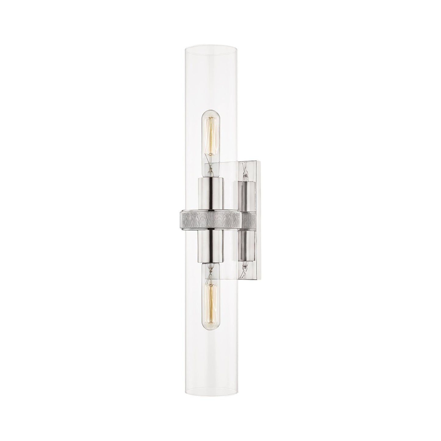 Briggs Wall Light in Polished Nickel (2-Light).