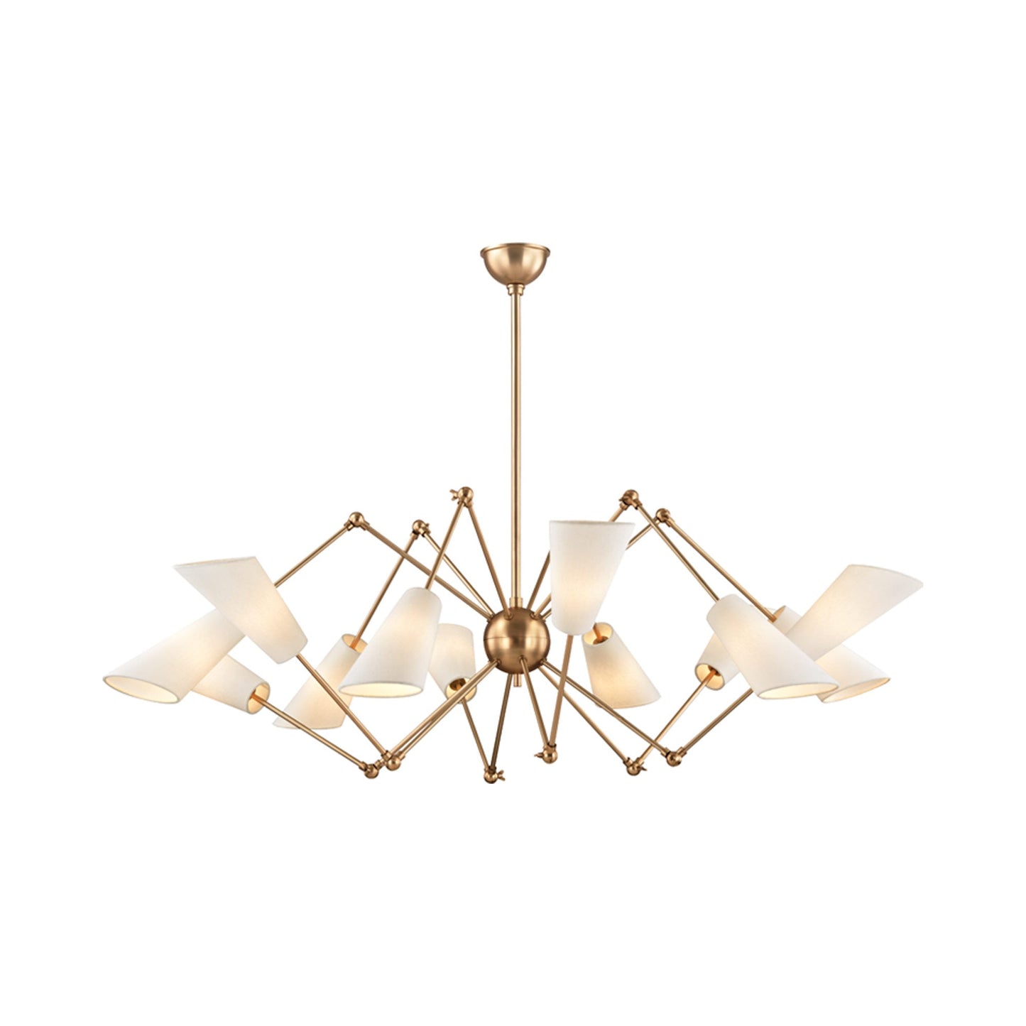 Buckingham Chandelier in Aged Brass (12-Light).