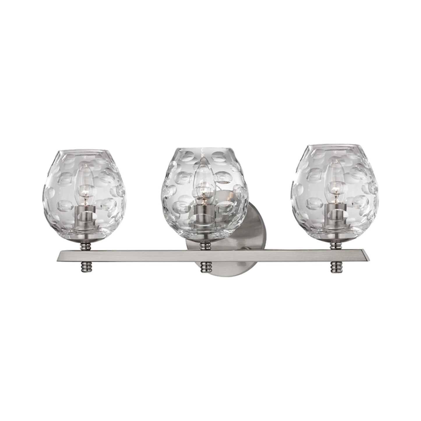 Burns Bath Vanity Light in Satin Nickel (3-Light).