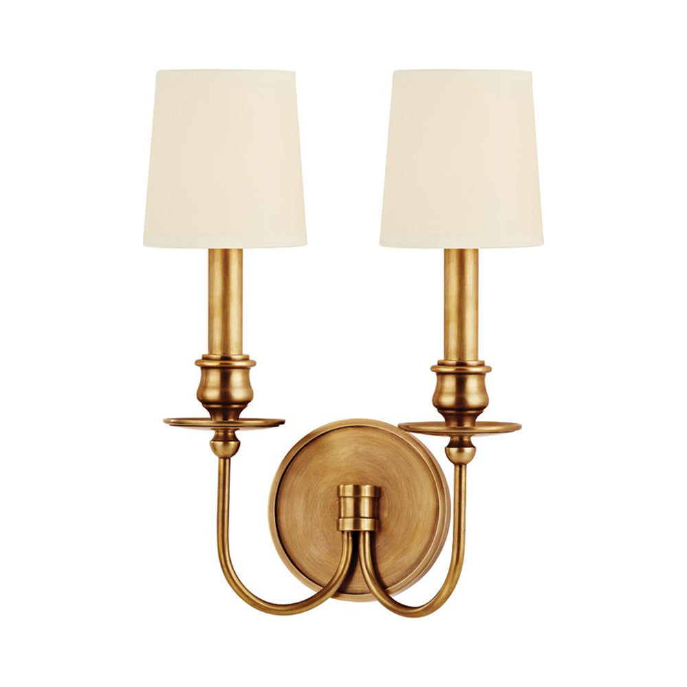 Cohasset Wall Light in Aged Brass (2-Light).