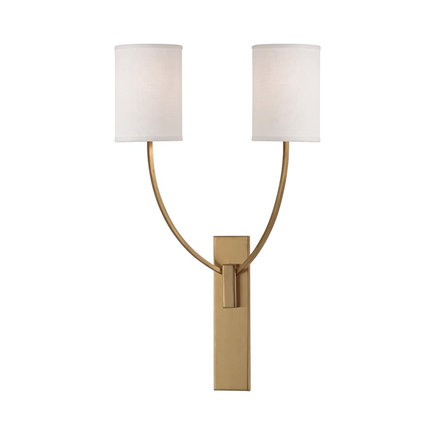Colton Wall Light in Aged Brass (2-Light).