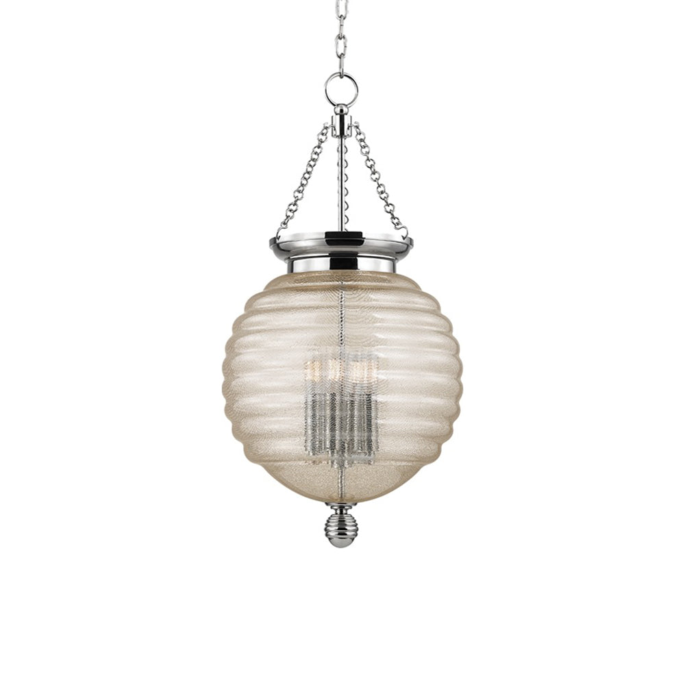 Coolidge Pendant Light in Polished Nickel (4-Light).